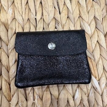 Petit porte-monnaie irisé uni