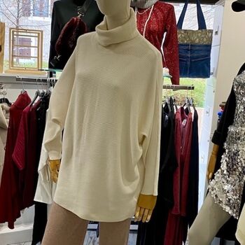 Pull oversize à col roulé