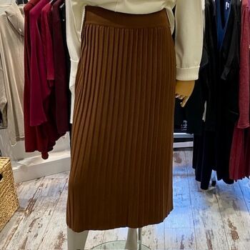 Jupe plissé relief maille