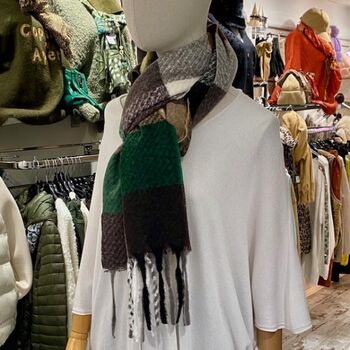 Écharpe carreaux chinée