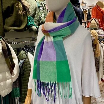 Écharpe multi-carreaux