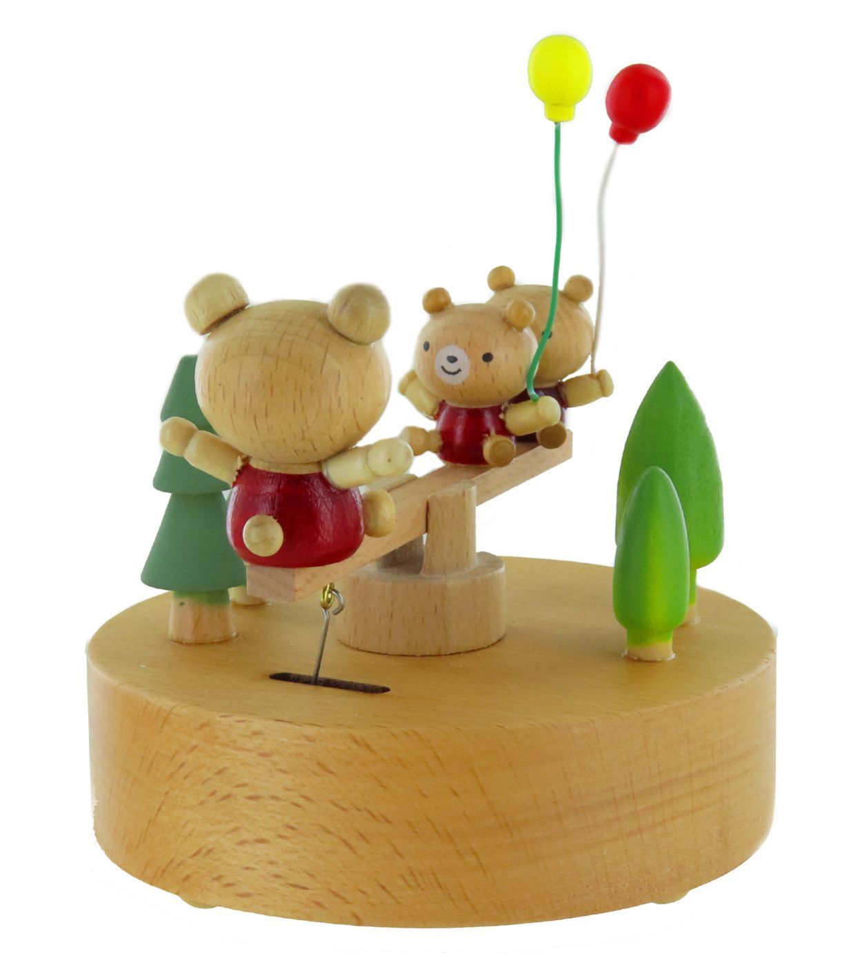 Carillon Legno Manuale - Design Orso E Coniglio, Musica A Manovella, Regalo - Foto 12