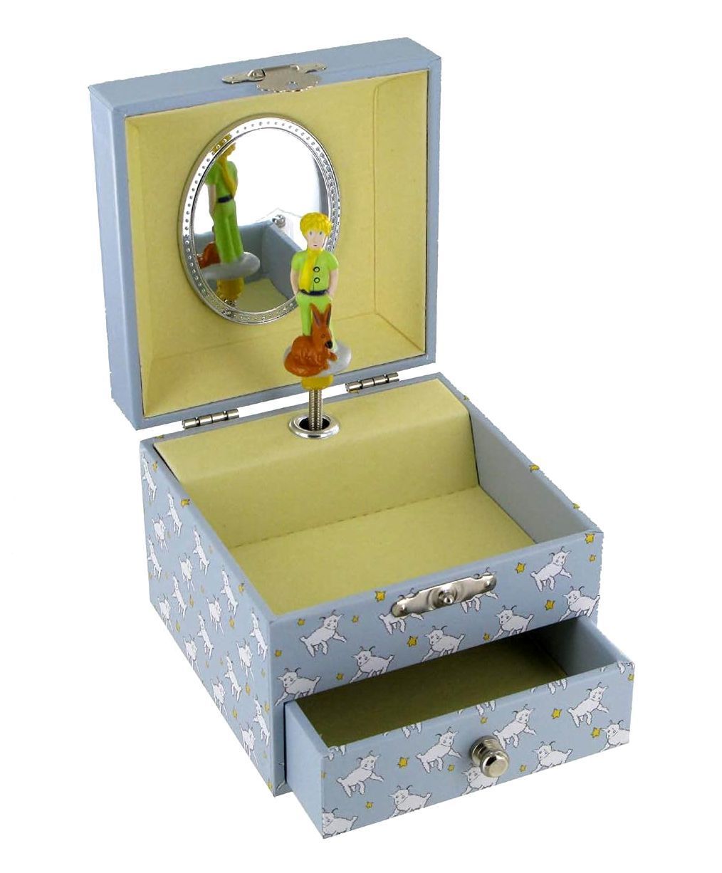 Boîte à Musique Trousselier Le Petit Prince Et Le Renard - Berceuse Brahms - Coffret Bois Avec Figurine Tournante