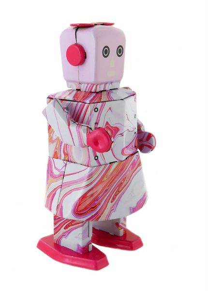 Jouet mécanique de collection en métal : robot mécanique en métal, tôle Jouet mécanique de collection en métal : robot mécanique en métal, tôle