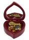 Music box with 18-note wind up musical mechanism - Item# of this music box: BOITE-COEUR-7.