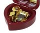 Music box with 18-note wind up musical mechanism - Item# of this music box: BOITE-COEUR-9.