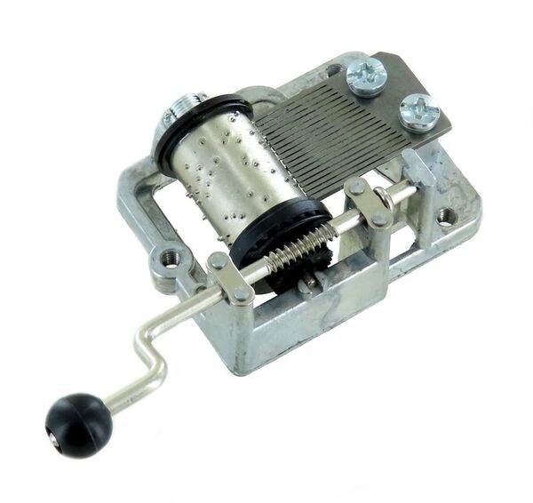 Caja de música de manivela de cartón ilustrado "Belle Lurette" - Referencia de esta caja de música de manivela: M0150.