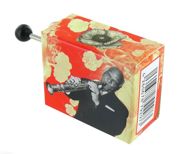 Caja de música de manivela de cartón ilustrado "Belle Lurette" - Referencia de esta caja de música de manivela: M0147.