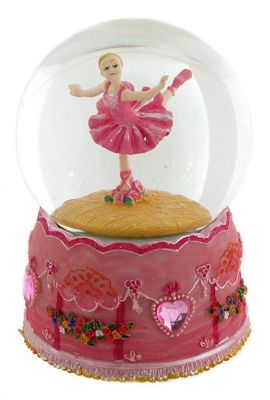 Boule à neige musicale animée avec mécanisme musical traditionnel à ressort de 18 notes - Référence de cette boule à neige musicale: 14289.