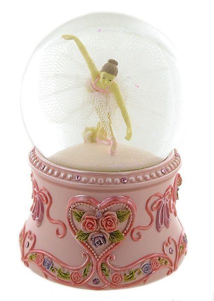 Boule à neige musicale animée avec mécanisme musical traditionnel à ressort de 18 notes - Référence de cette boule à neige musicale: 15039.