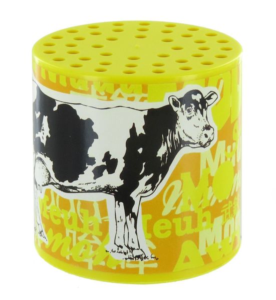 Traditional moo box or cow box with label depicting a cow among the ...
