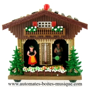 Chalet miniature non musical en résine -  Référence chalet miniature non musical : 6041200