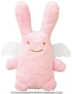 Trousselier musical baby security blanket with traditional 18 note pull-string musical mechanism - Item # for this Trousselier musical baby security blanket : M1082/11