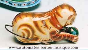 Jouet Mécanique En Métal - Poussin Mangeur De Riz à Remonter, Vintage, 5.5x4 Cm - 2