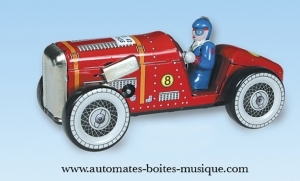 Collectable mechanical Tin Toy made of sheet metal and tin - Item # for this mechanical Tin Toy made of steel : 602242