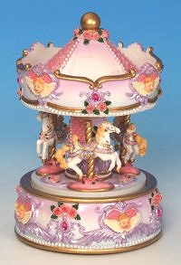 Carrossel musical em miniatura : carrossel musical em resina