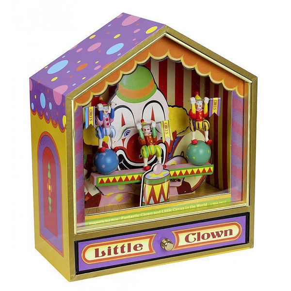 JOUET ANCIEN BOITE à musique Moulin musical fer blanc lithographié Clown Cirque EUR 80,00 JOUET ANCIEN BOITE à musique Moulin musical fer blanc lithographié Clown Cirque EUR 80,00