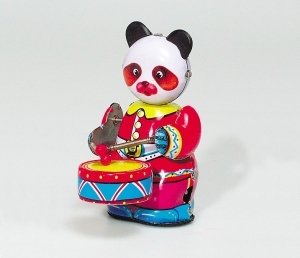 Brinquedo mecânico em metal agrafado, chapa e ferro branco n°MS 566