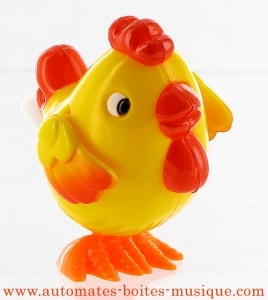 Automate animal marcheur mécanique : automate poule marcheur mécanique - Référence de l'automate marcheur mécanique : AAM-21