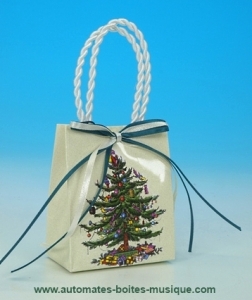 Carillon borsa musicale natalizia con meccanismo musicale tradizionale 18 note - Codice di questo carillon borsa musicale natalizia : 50030-1