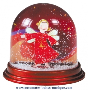 Traditional non-musical snow globe made of plastic without any 18 note musical mechanism - Item # for this non-musical snow globe made in Germany : 390308