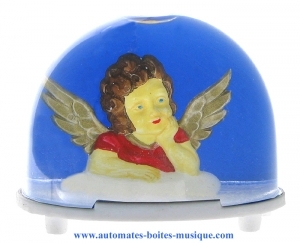 Bola de neve clássica não musical fabricada em Alemanha: bola de neve com Anjo.