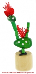 Brinquedo em madeira articulado de tamanho pequeno : brinquedo em madeira representando um dinossaro.