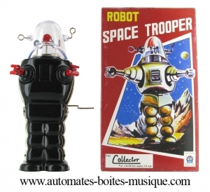 Collectable mechanical toy made of metal, sheet metal and tin : "Robot Robby".