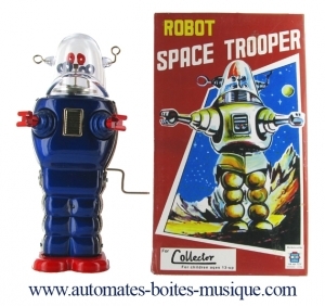Collectable mechanical toy made of metal, sheet metal and tin : "Robot Robby".