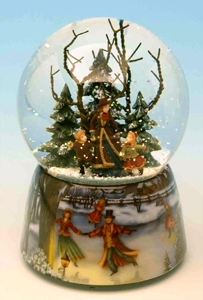 Sfera musicale natalizia con neve e meccanismo musicale tradizionale di  carillon (18 note) - Codice di questa