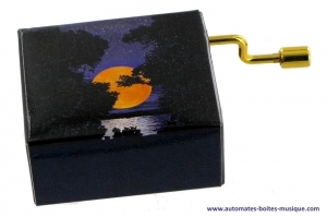 Deluxe hand-cranked music box, collection "Invitation to travel".
