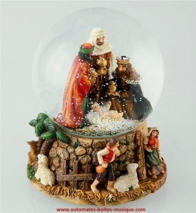 Christmas musical snow globe : musical snow globe "Nativity scene".