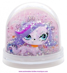Sfera con neve non musicale Trousselier : sfera con neve con un animaletto "Littlest Petshop".