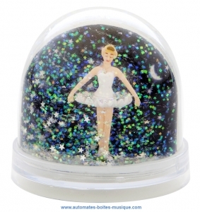 Sfera con neve non musicale Trousselier : sfera con neve con una ballerina.
