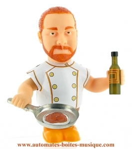 Jouet mécanique en métal, tôle et fer blanc agrafé - Référence de ce jouet mécanique en métal, tôle et fer blanc agrafé: 1395