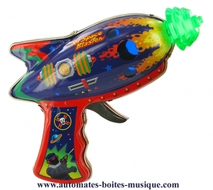 Jouet mécanique en métal, tôle et fer blanc agrafé - Référence de ce jouet mécanique en métal, tôle et fer blanc agrafé: 1206