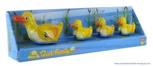 Giocattolo meccanico da collezione di metallo e latta : giocattolo meccanico "Famiglia di anatre".