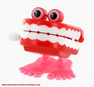 Autómata saltador mecánico de cuerda.