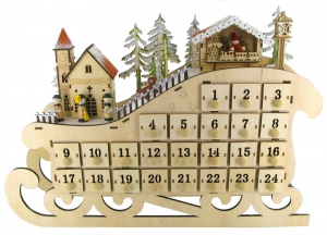 Calendrier musical de l'Avent avec mécanisme musical traditionnel de 18 Calendrier musical de l'Avent avec mécanisme musical traditionnel de 18