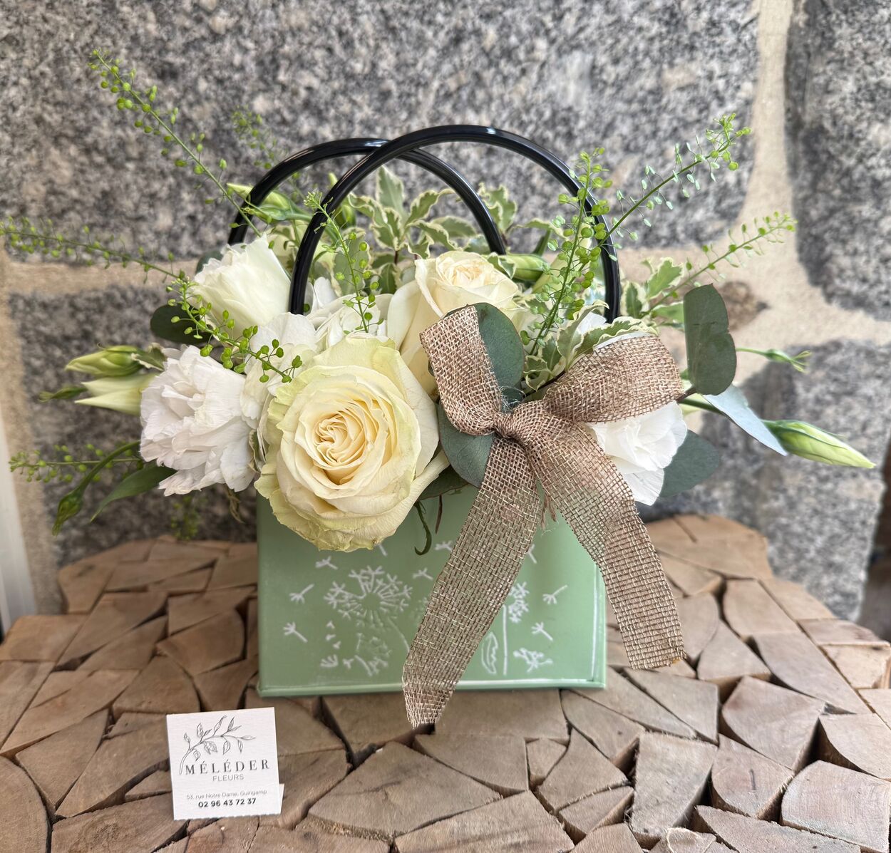 « L’amour en sac » blanc/vert