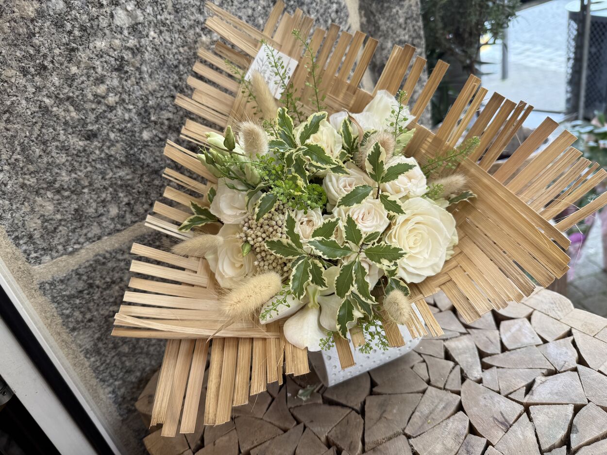 Bouquet bamboo blanc