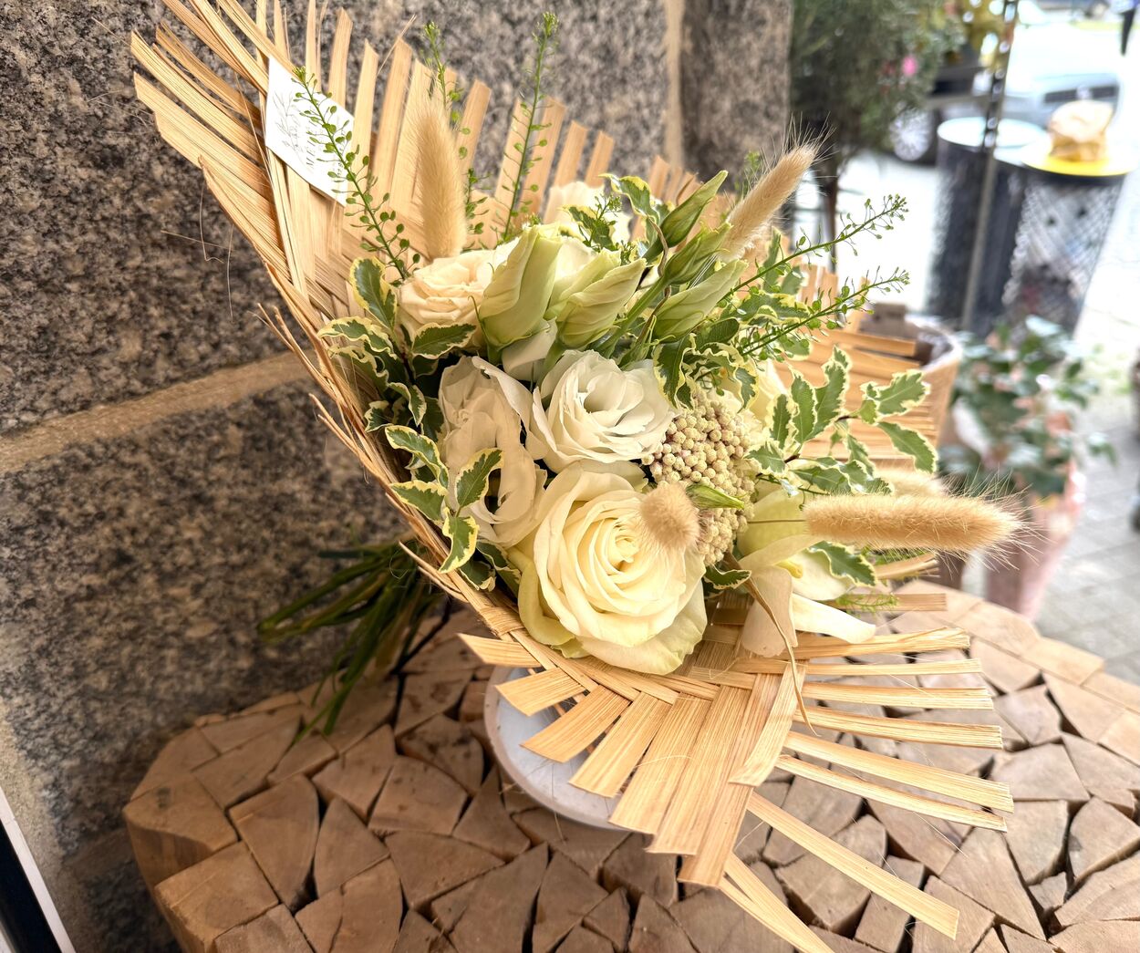 Bouquet bamboo blanc