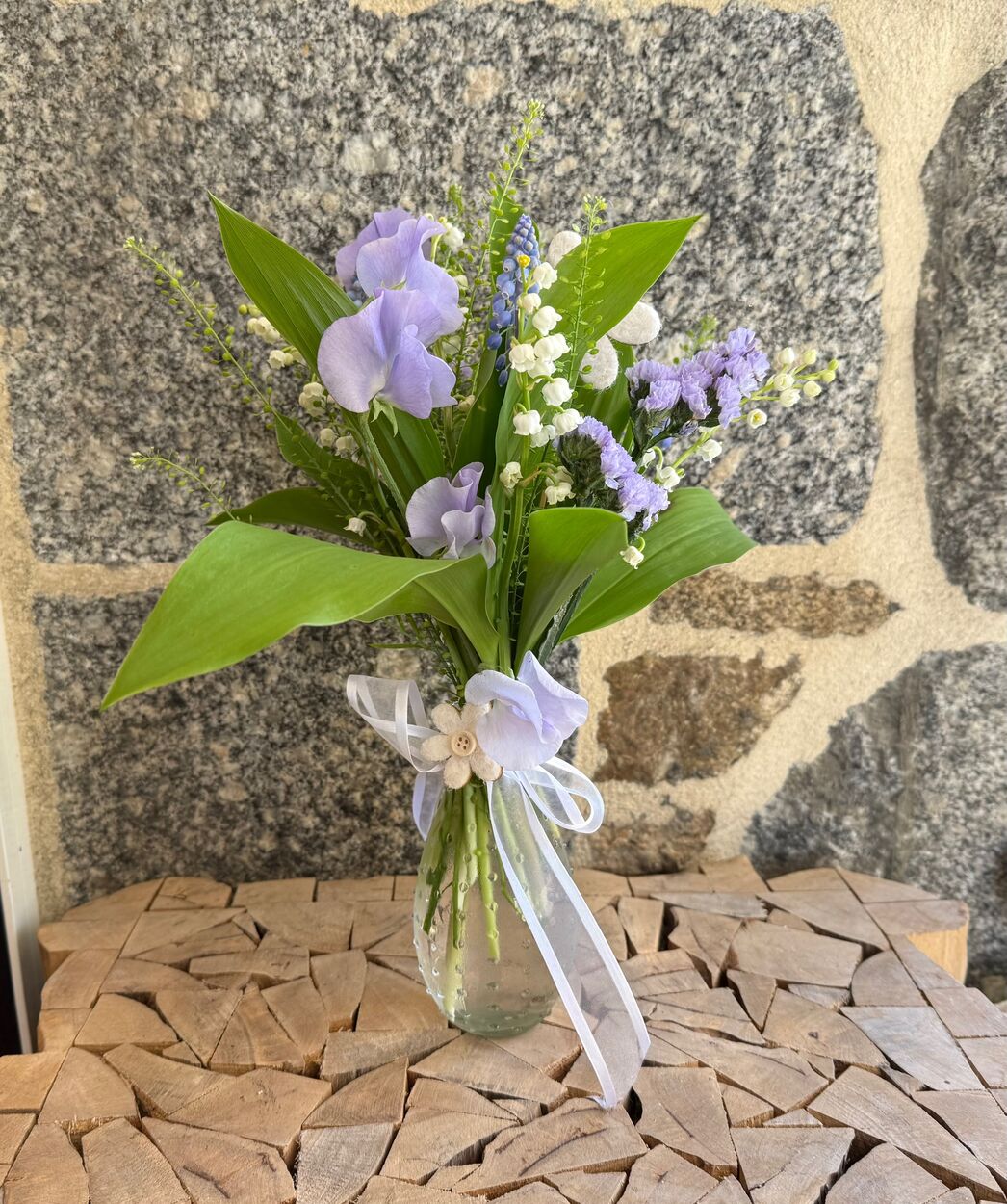« Le petit bonheur » bleu fleuriste