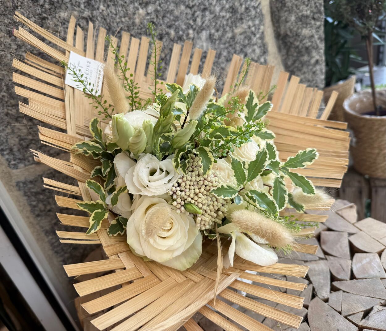 Bouquet bamboo blanc