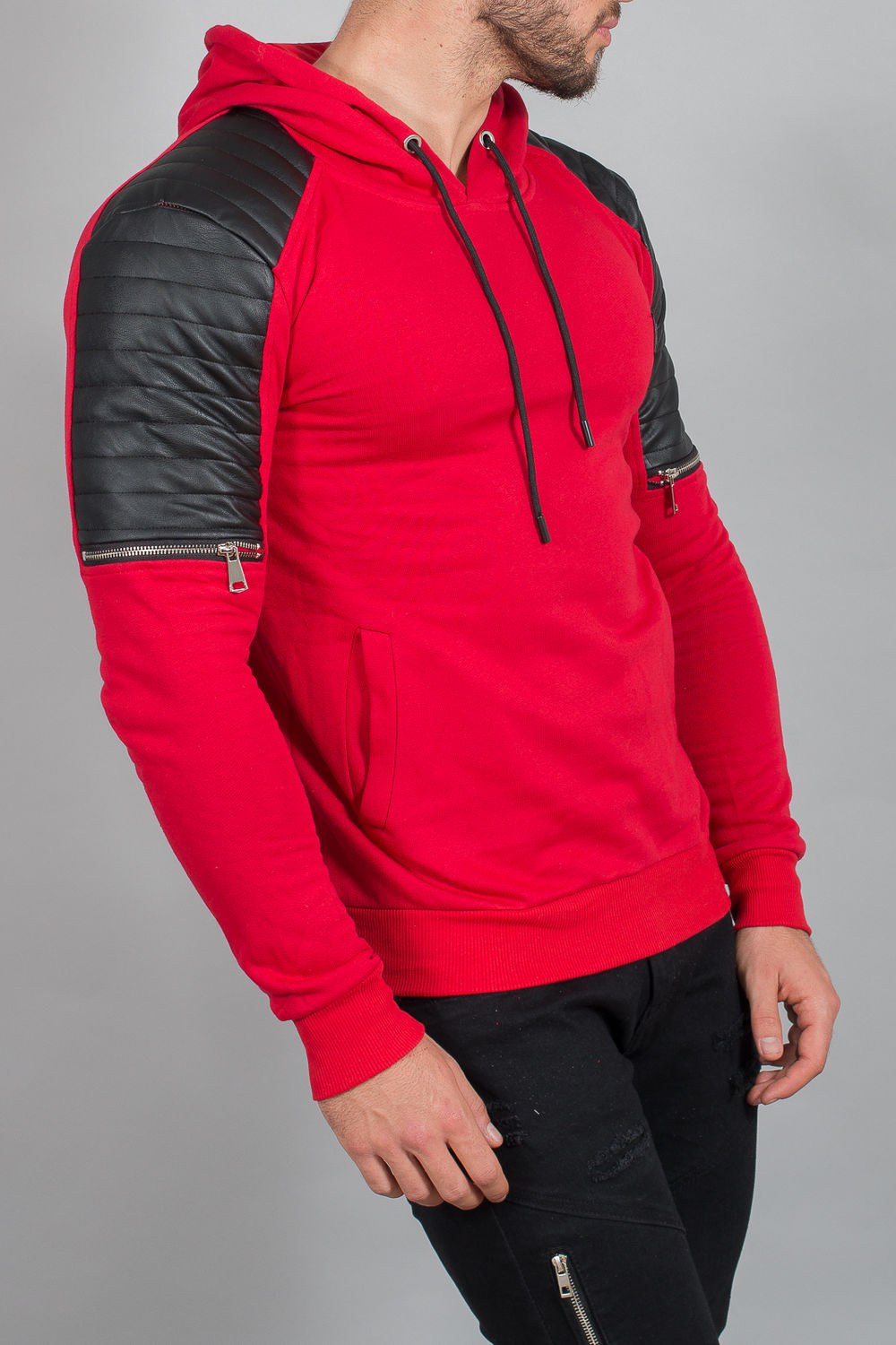 Sweat A Capuche Homme Rouge 192