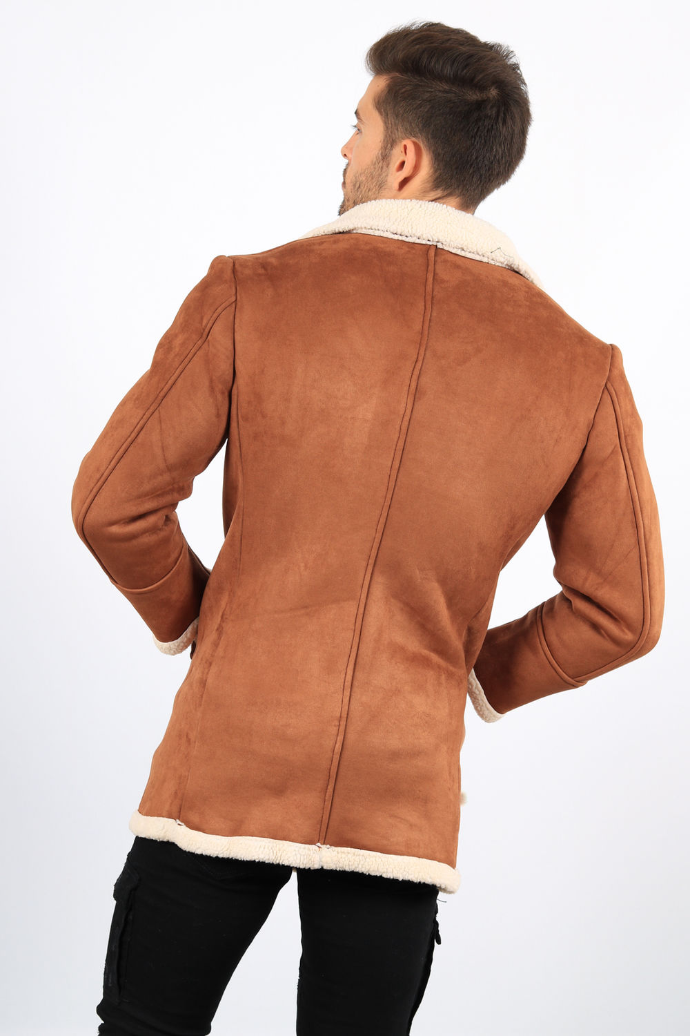 Manteau homme camel col laine 518 Manteau homme camel col laine 518
