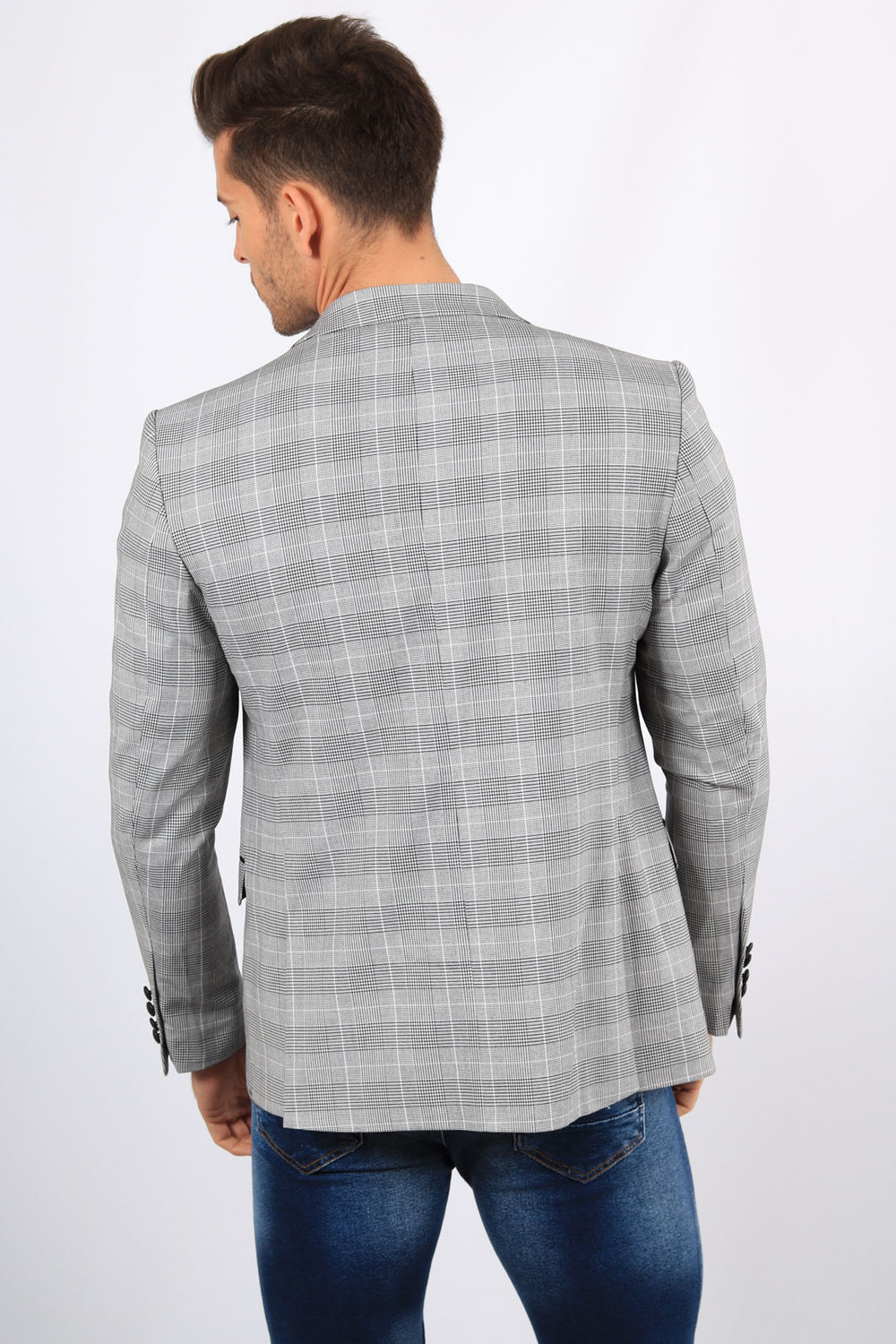 blazer homme prince de galles 2261 blazer homme cintré gris 221