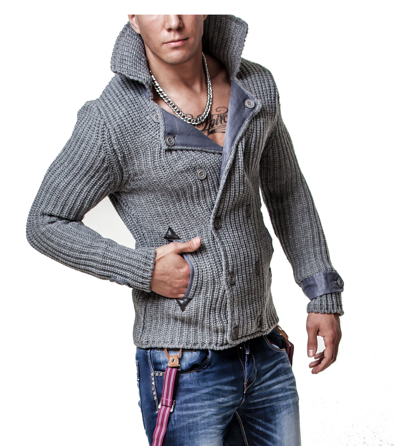 gilet cardigan homme gris 5554 gilet pas cher gilet cardigan homme gris 5554 gilet pas cher