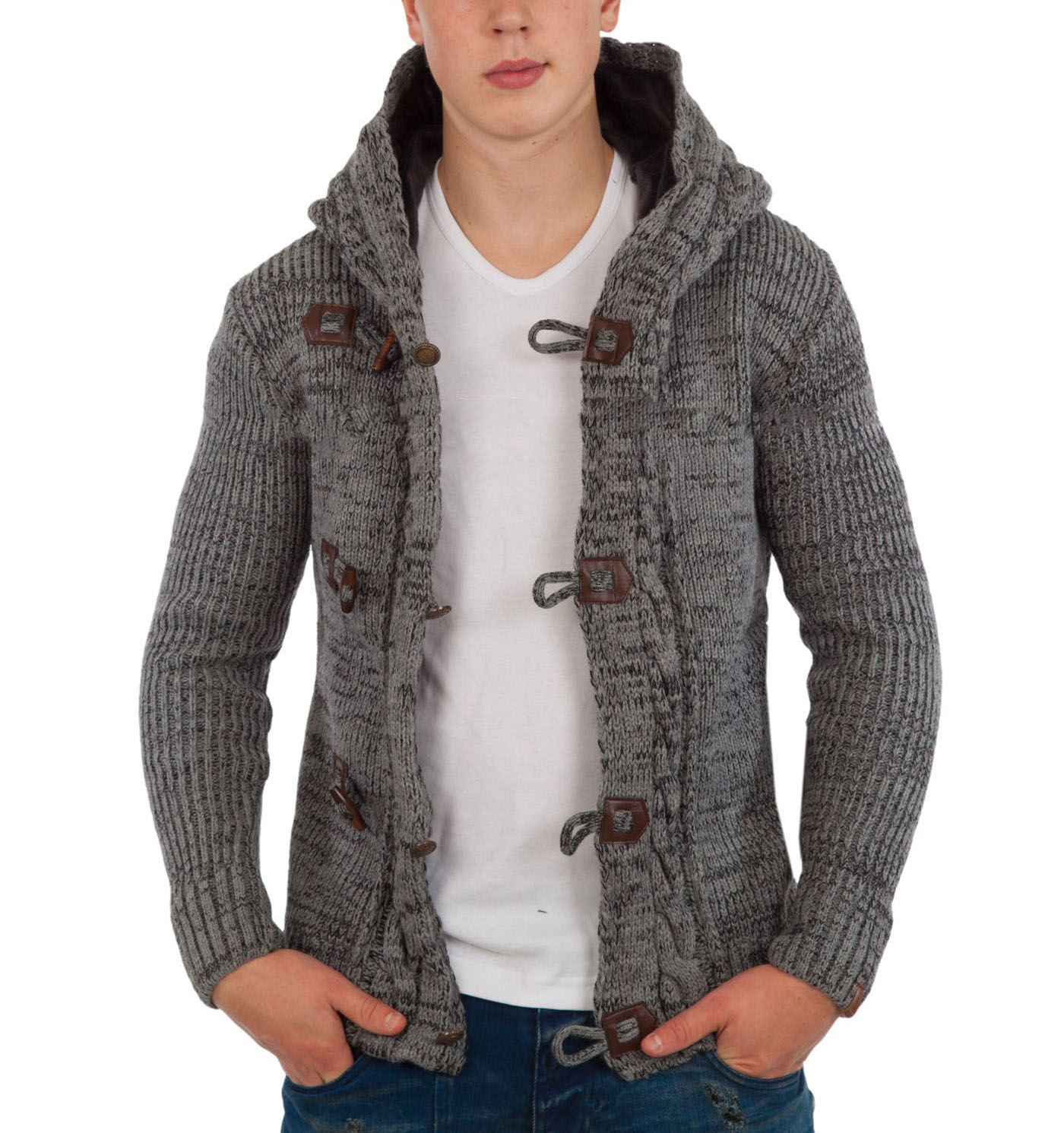  Gilet  homme  laine  capuche 899