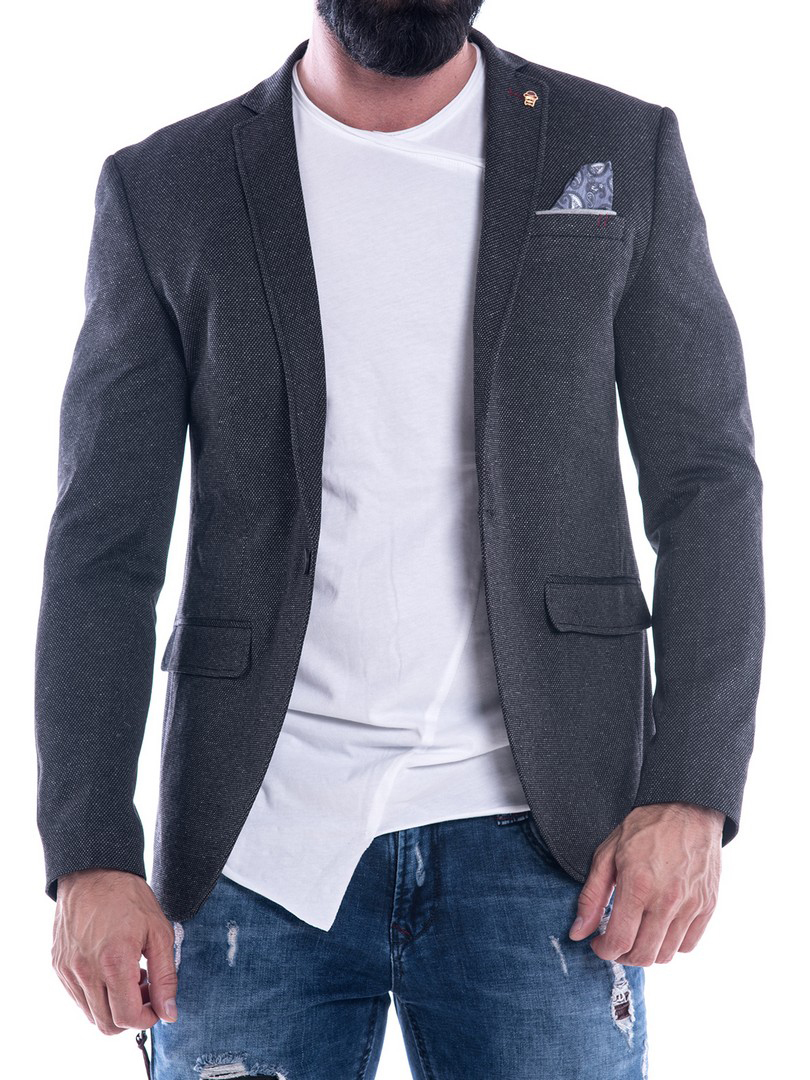 Blazer pour homme pas cher veste de costume homme blazer homme gris foncé 118